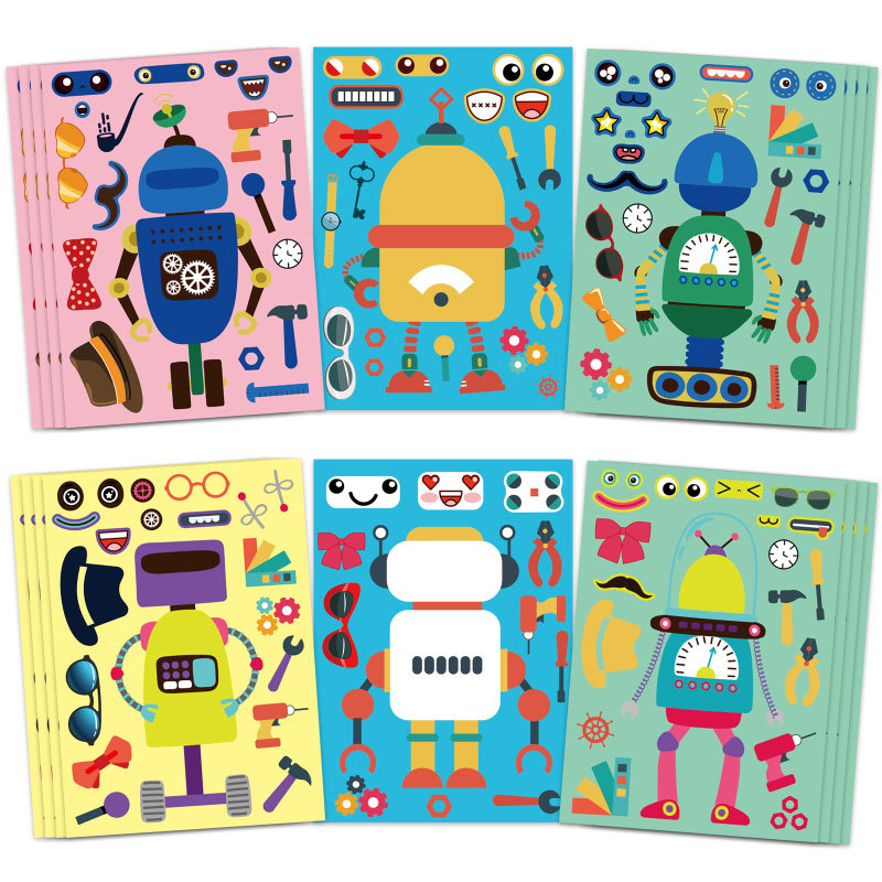 Art Craft Toddler - Złóż robot naklejki dla dzieci chłopcy