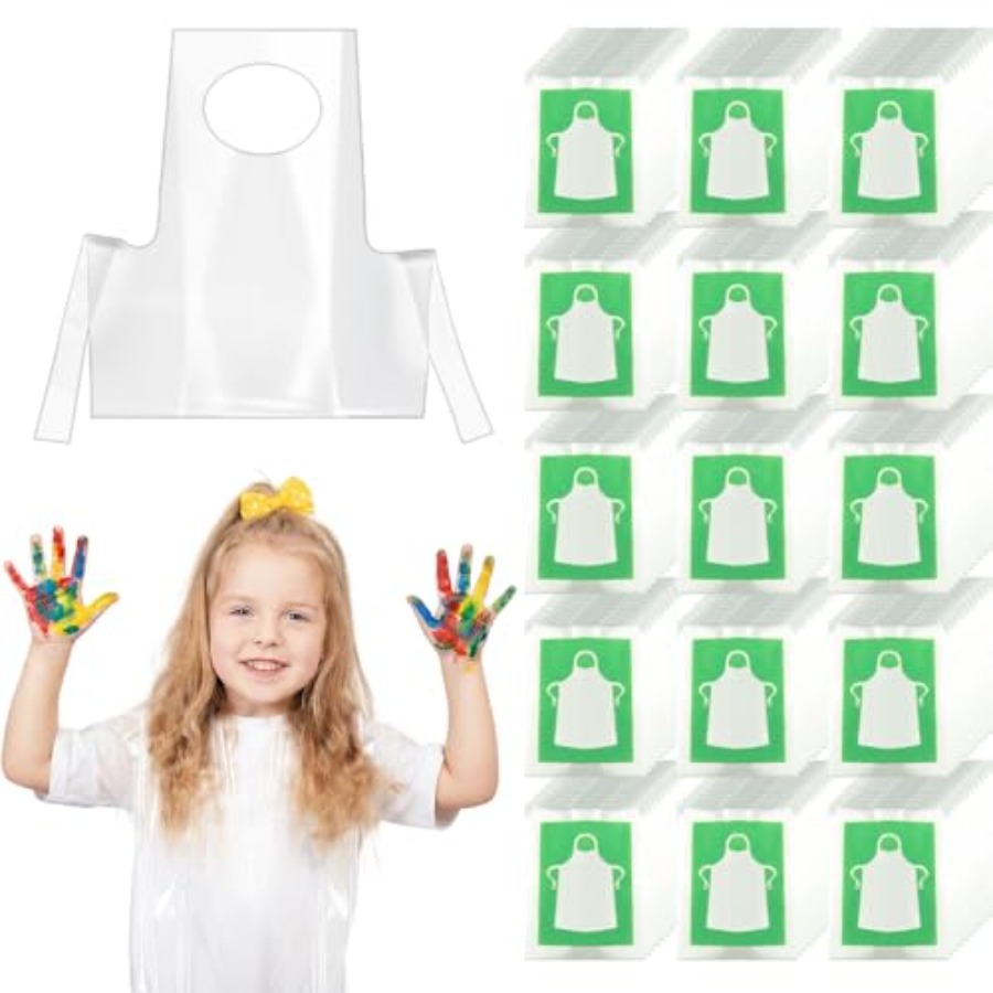 Art Craft Toddler - Jednorazowe fartuchy HKACSTHI, plastikowe fartuchy dla