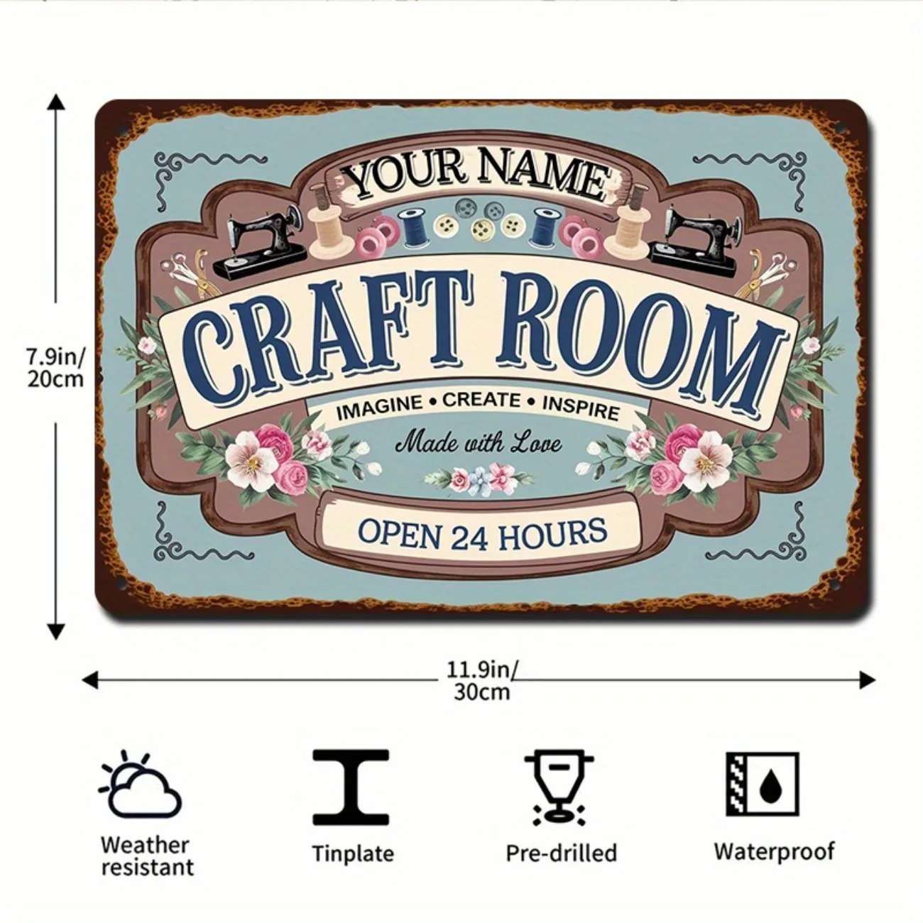 Art Craft Names - Metalowa tabliczka z własnym imieniem do