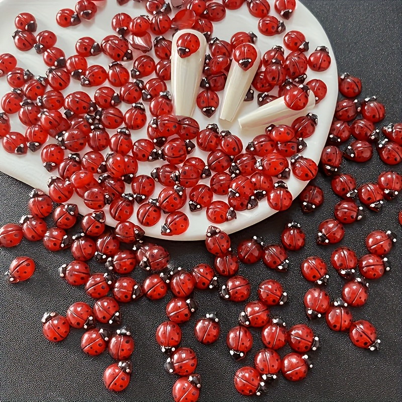 Art Craft Ladybug - 100 sztuk świecących w ciemności żywicznych