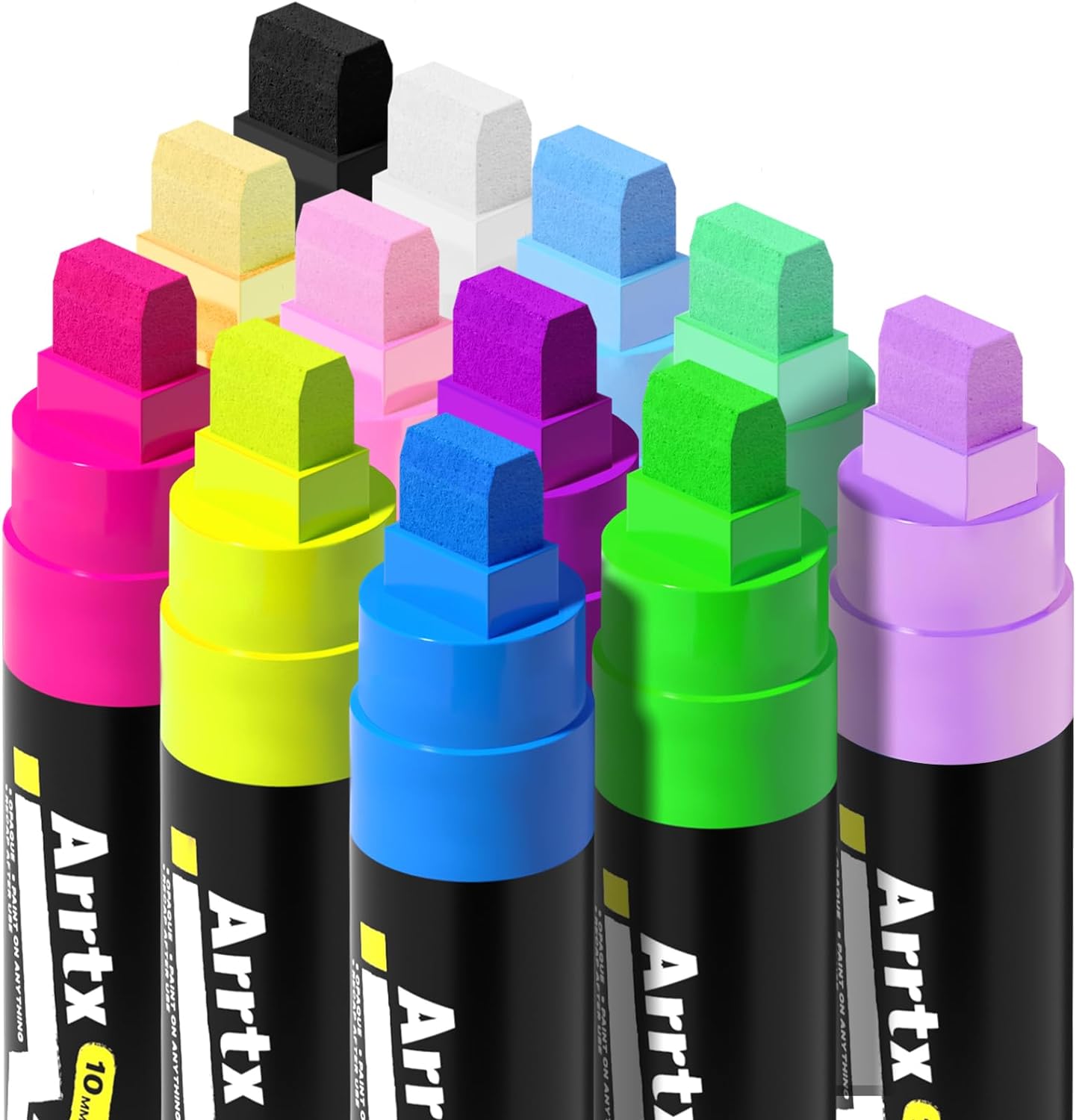 Art Craft Jumbo - Markery do farb akrylowych Arrtx, markery