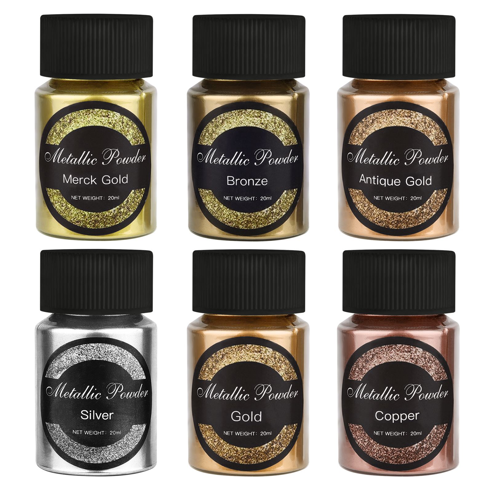 Resin Pigment Powder - 20ml/butelka metalowy brokat złoty srebrny Pigment