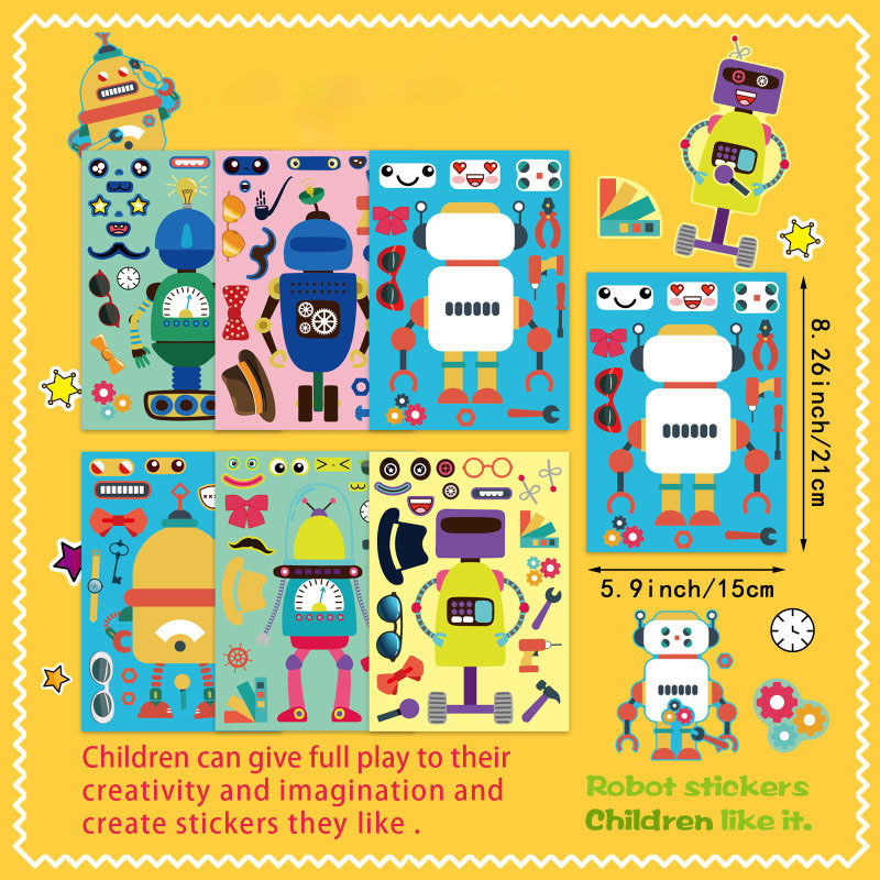 Złóż robot naklejki dla dzieci – Art Craft Toddler recenzja i cena