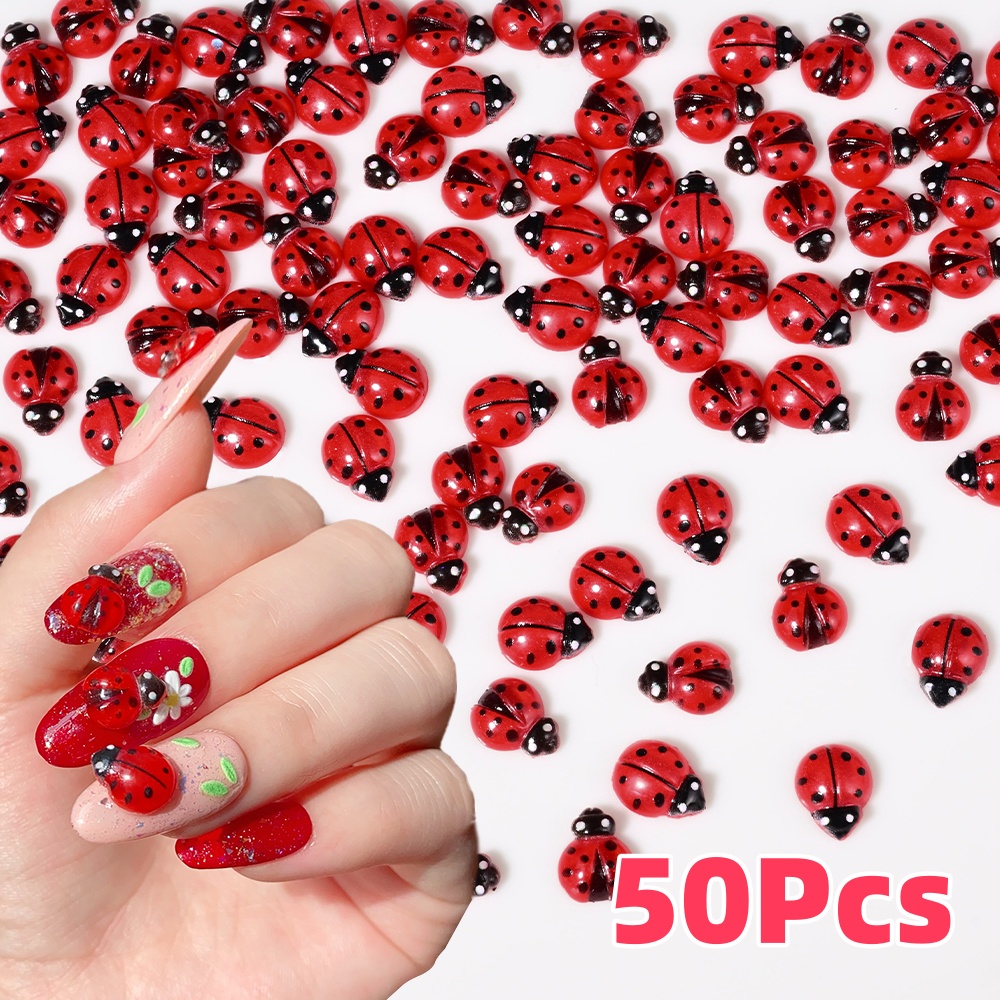 50 sztuk 3D czerwona biedronka – Art Craft Ladybug recenzja i cena