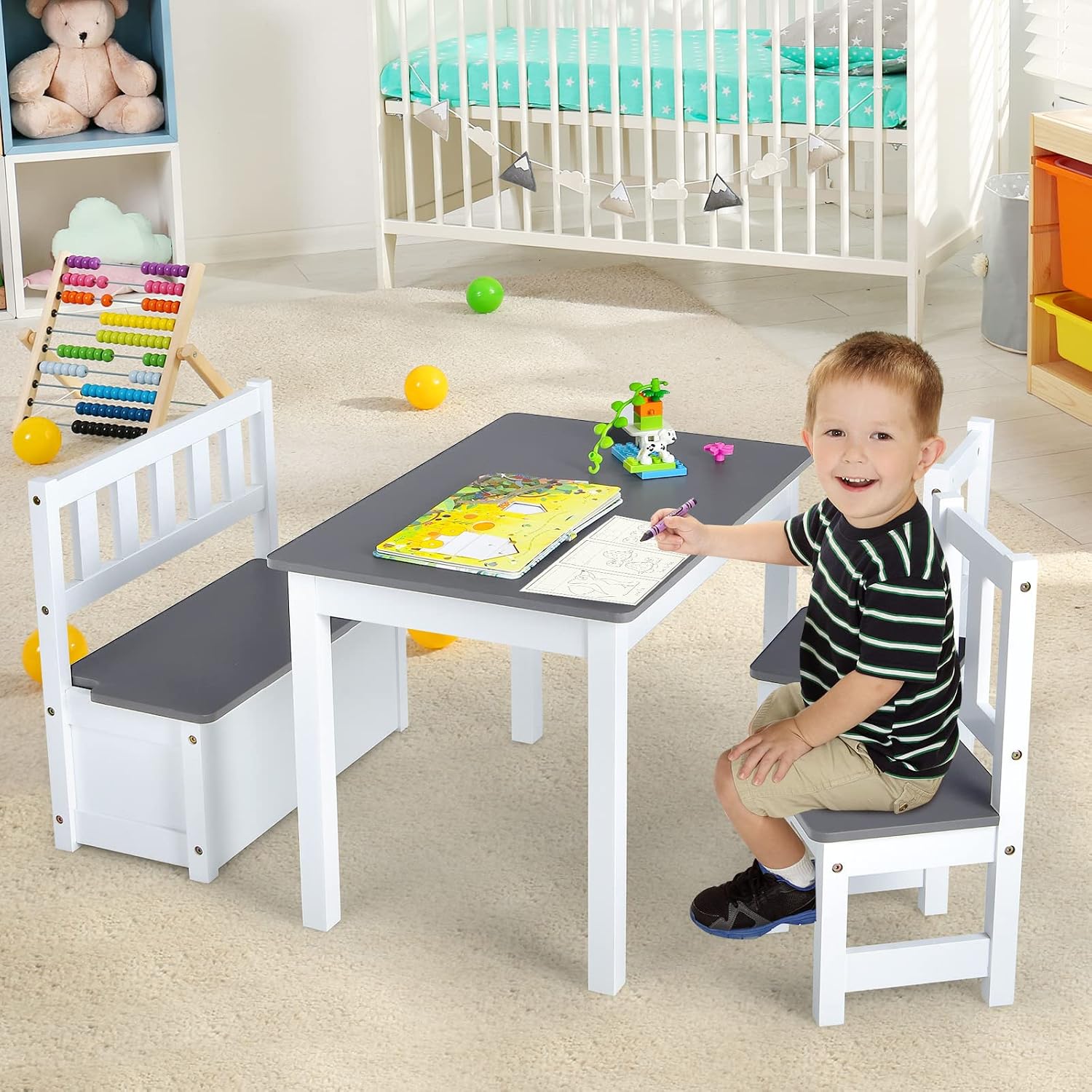 Drewniany zestaw stołu i krzes – Art Craft Toddler recenzja i cena