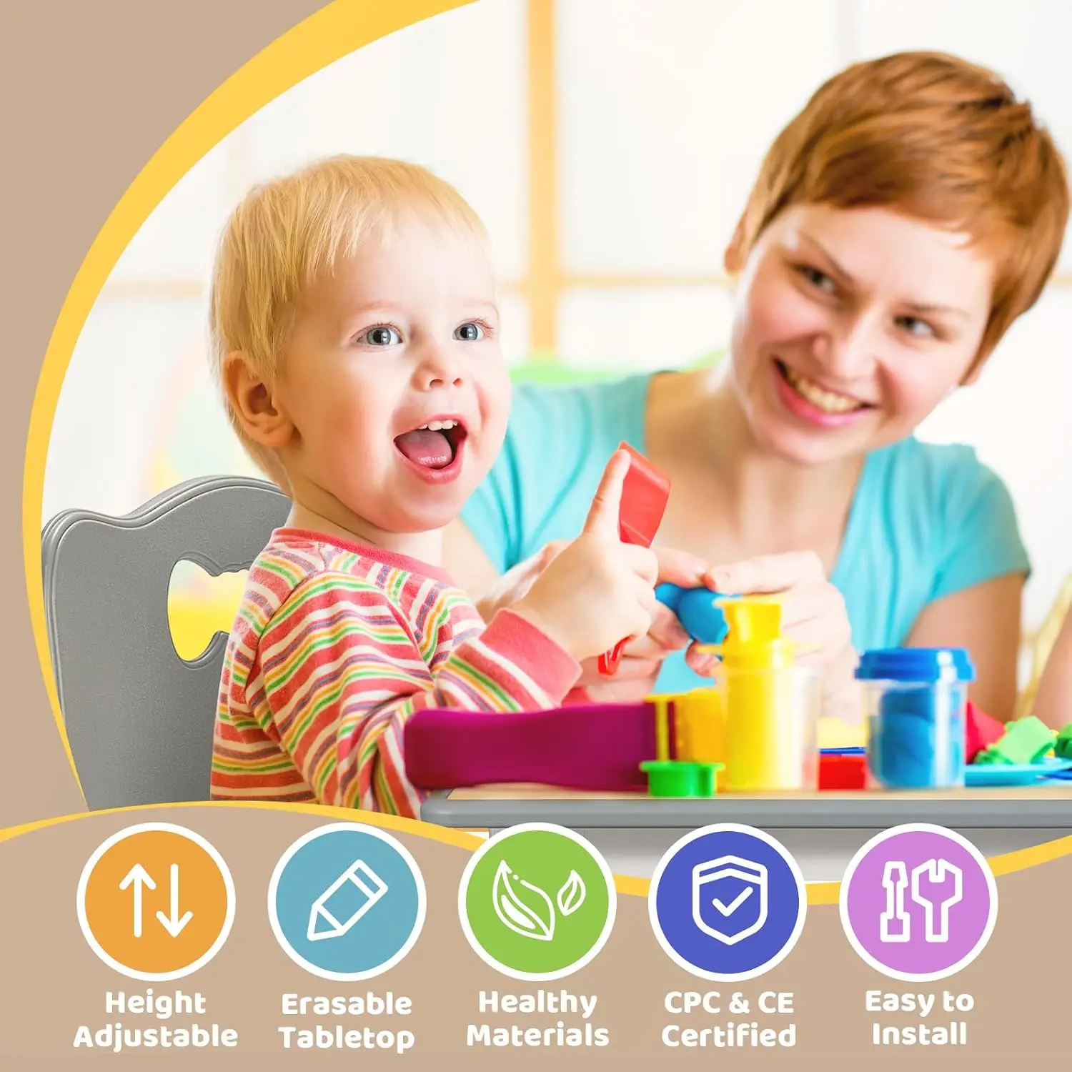 Zestaw stołu i 4 krzeseł dla d – Art Craft Toddler recenzja i cena