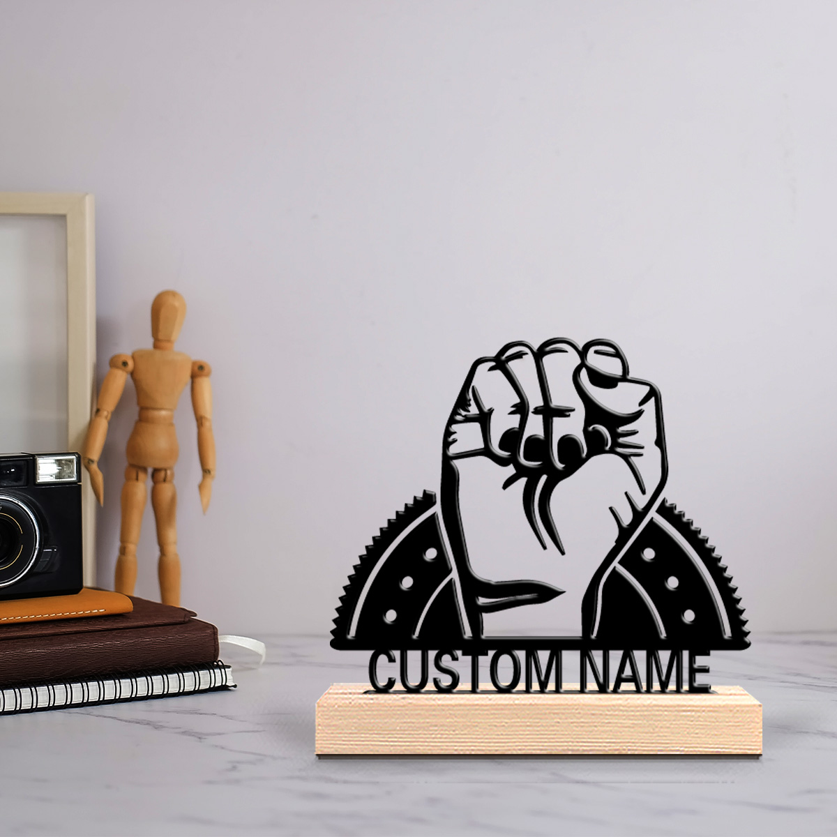 1 szt. metalowa statuetka z mo – Art Craft Names recenzja i cena